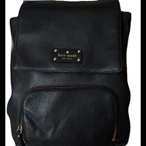 Kate Spade Black Leather Backpack